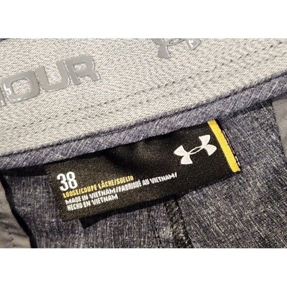 Under Armour Shorts Mens 38 Heatgear Gray Loose Fit Lightweight Chinos Golf - Picture 4 of 10
